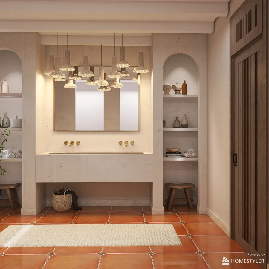 Villa Bathroom 3d design renderings