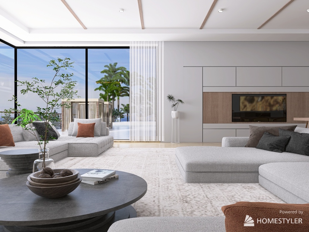 kitchen/living room 3d design renderings