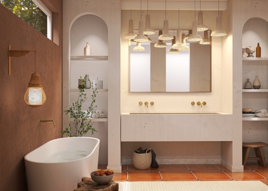 Villa Bathroom Design Rendering