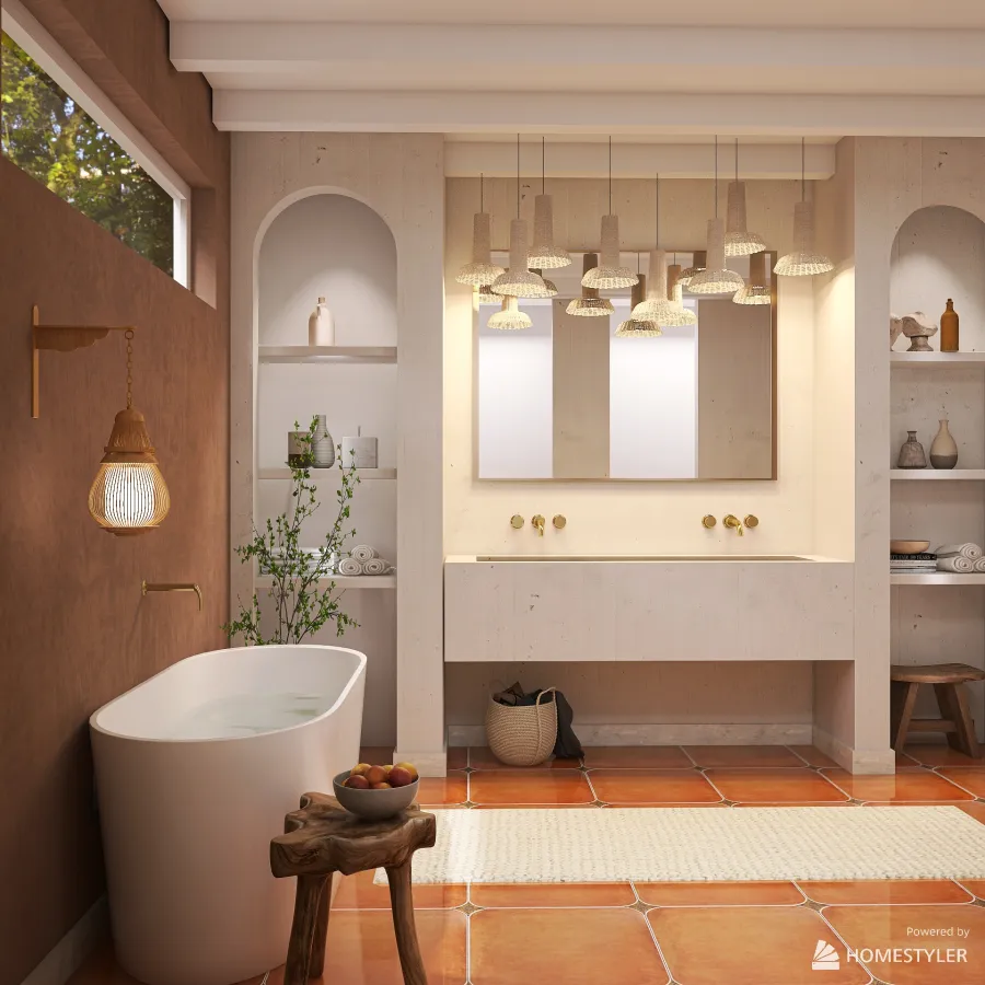 Villa Bathroom 3d design renderings