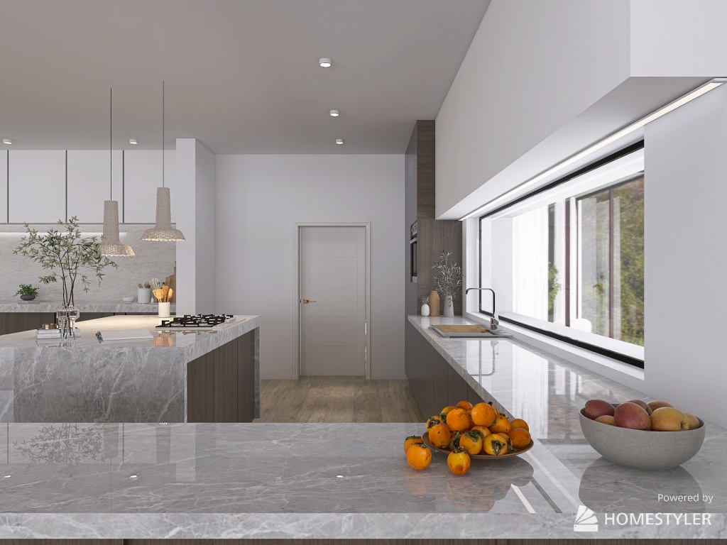 kitchen/living room 3d design renderings