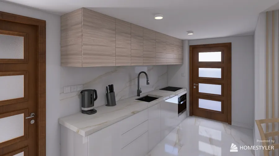 Kuchnia na poddaszu 3d design renderings