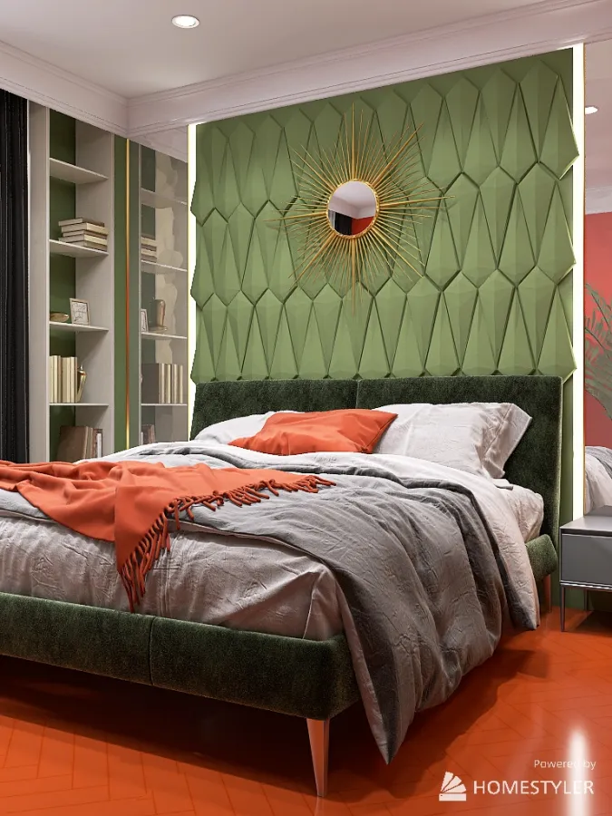 спальня - гостинная 3d design renderings