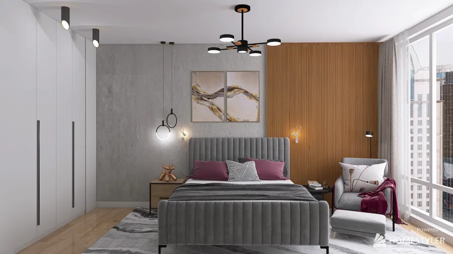 Bedroom in Moscow 3d design renderings