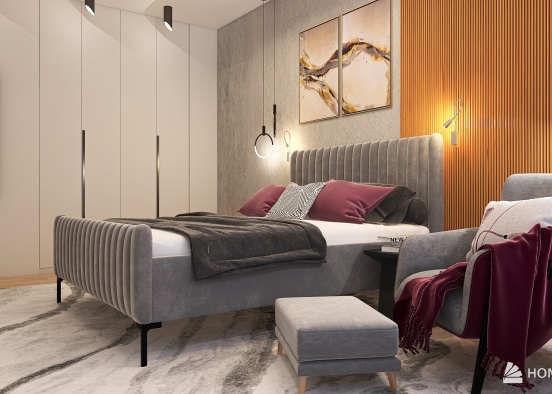 Bedroom in Moscow Design Rendering