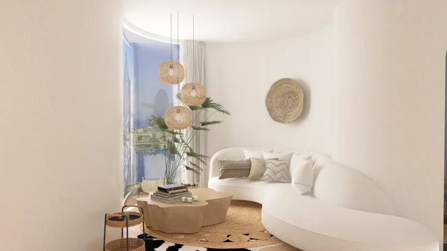 Modern Bohemian Apartment 3d design renderings