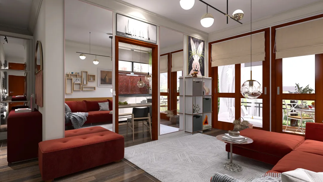 Alina's apartment 3d design renderings