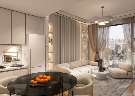 Dubai Creek Horbour 1BHK Apartment. Design Rendering