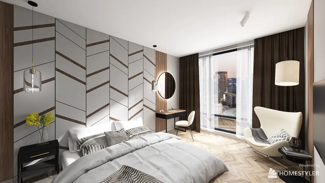 Moscow-city_Bedroom 3d design renderings