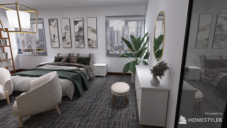 2 bedroom flat 3d design renderings