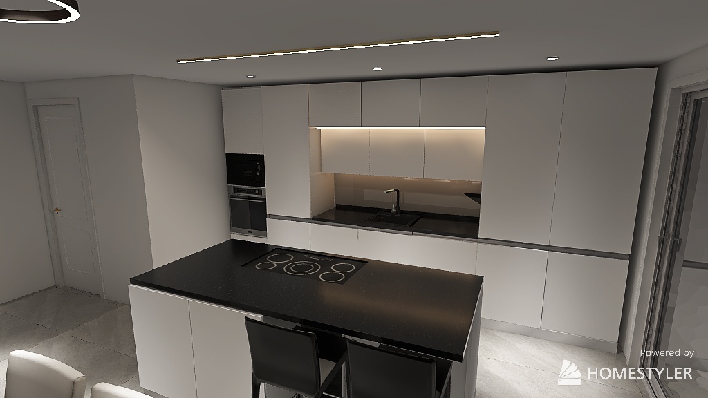 Kitchen Option3c 3d design renderings