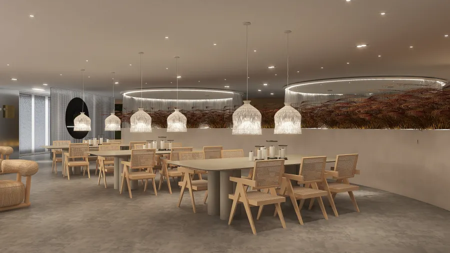 Dining & Bar 3d design renderings