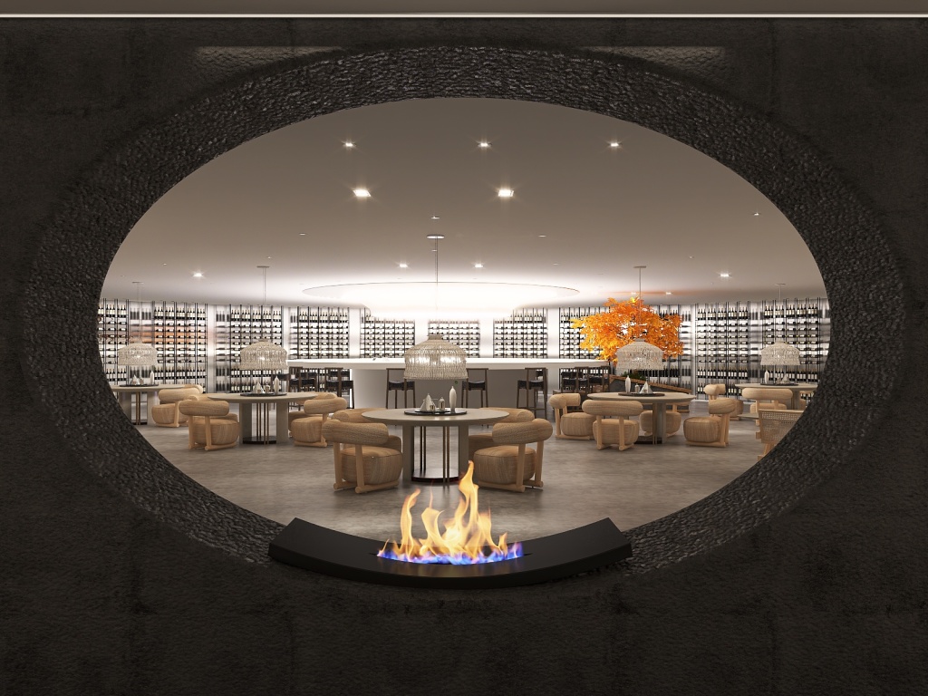 Dining & Bar 3d design renderings