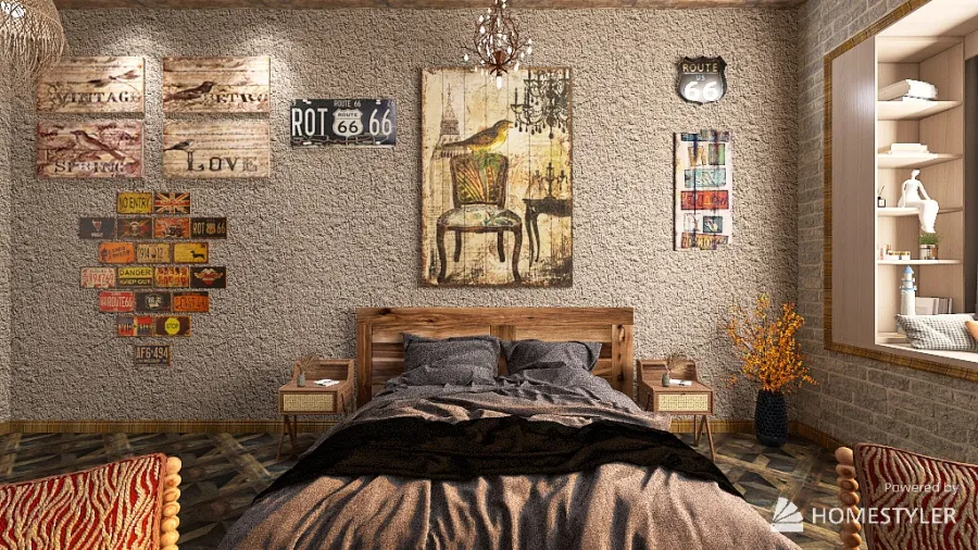 Master Bedroom Country 3d design renderings