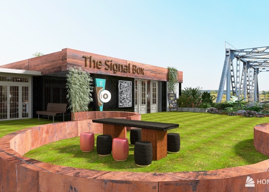 The Signal Box Cafe and Gardens Design Rendering