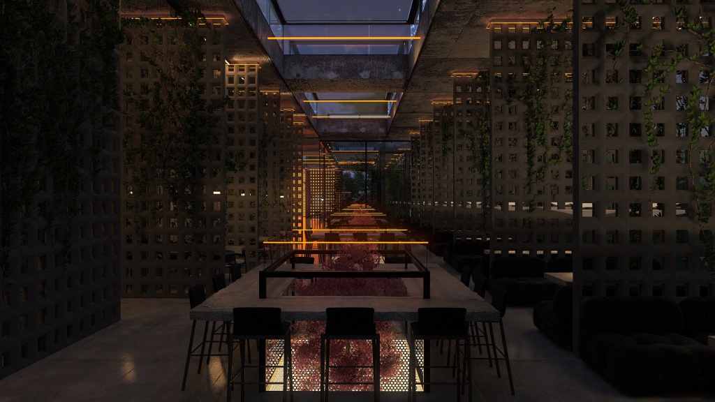 Sushi Japanese restaurant 3d design renderings