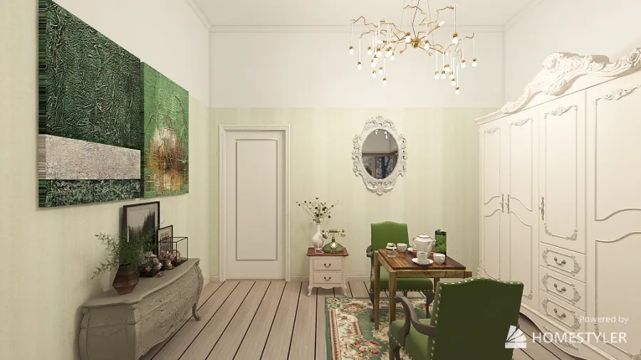 Master Bedroom Provençal 3d design renderings