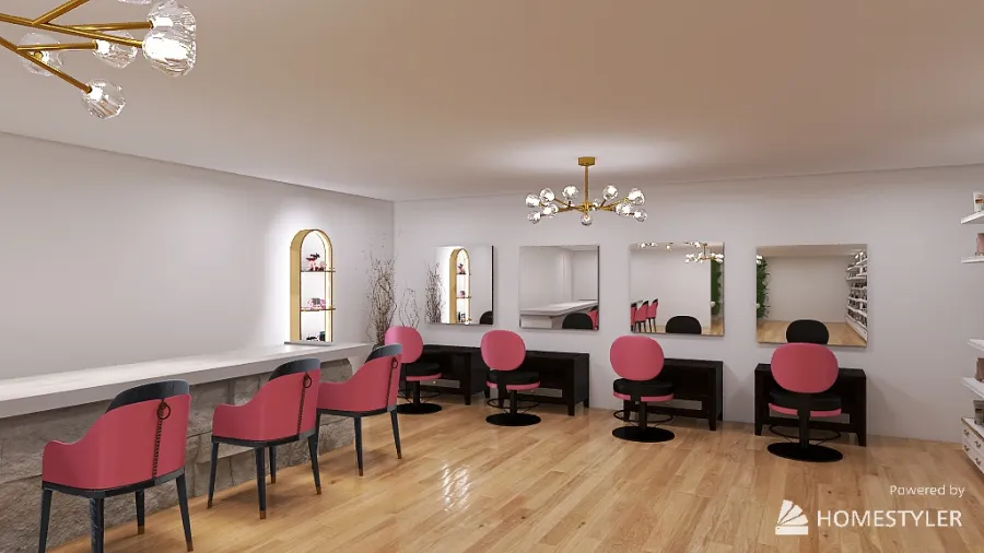 Home Salon 3d design renderings