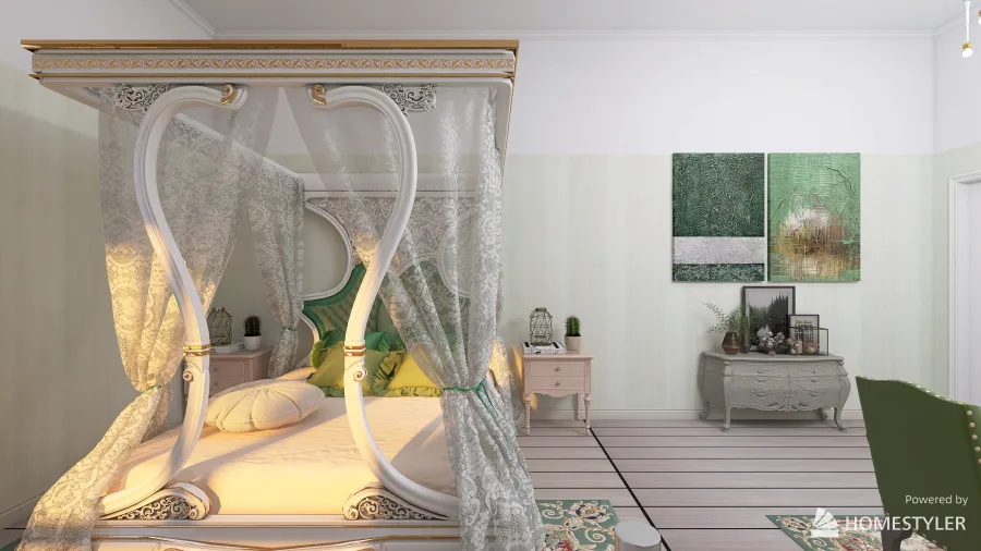 Master Bedroom Provençal 3d design renderings