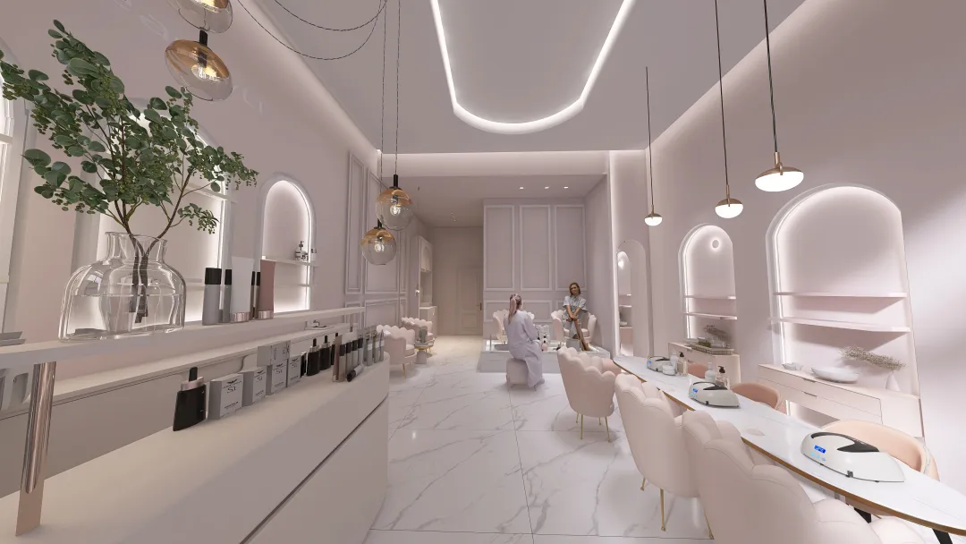 cosmetic salon 3d design renderings