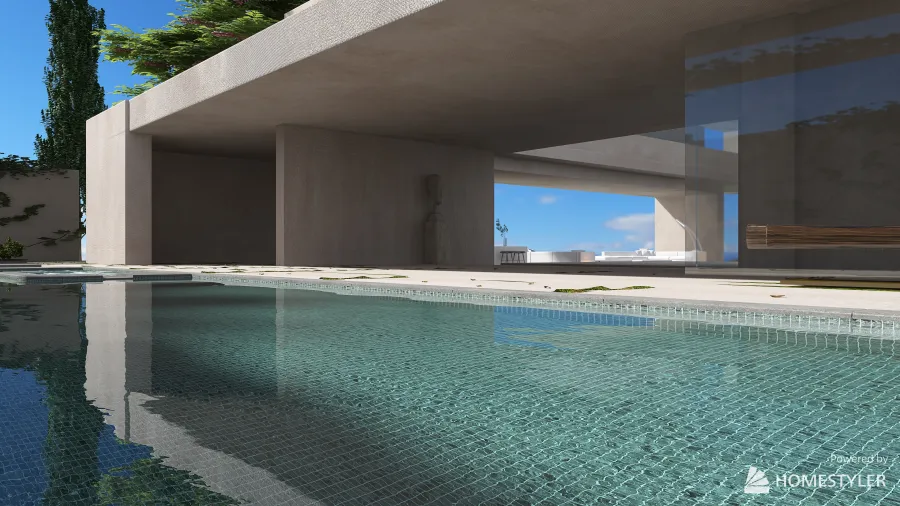 Cyprus minimalist villa exterior 3d design renderings