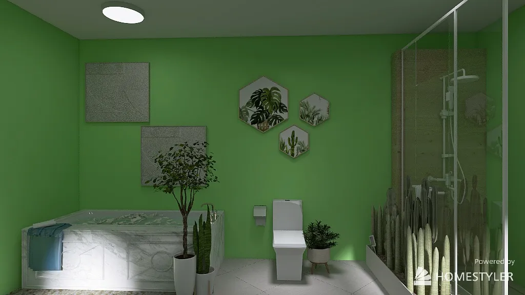 Master bedroom and bathroom 3d design renderings