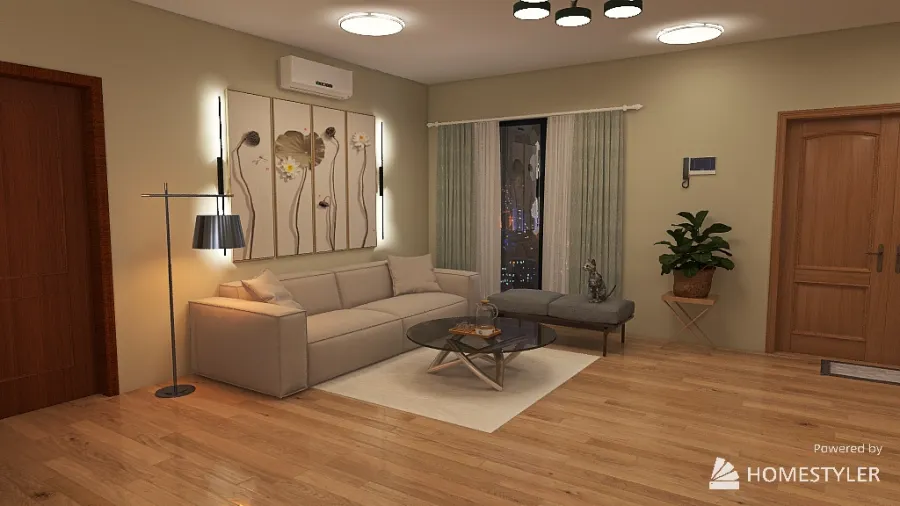 Coziest 2-Bhk apartment. 3d design renderings
