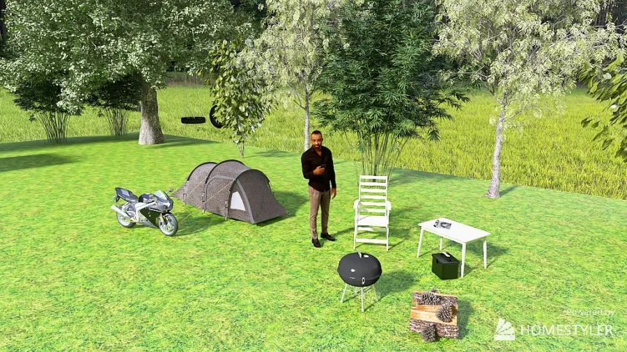 Open Camp Site 3d design renderings