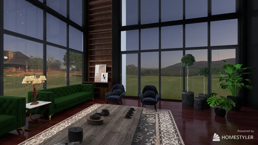 Gothic Living 3d design renderings