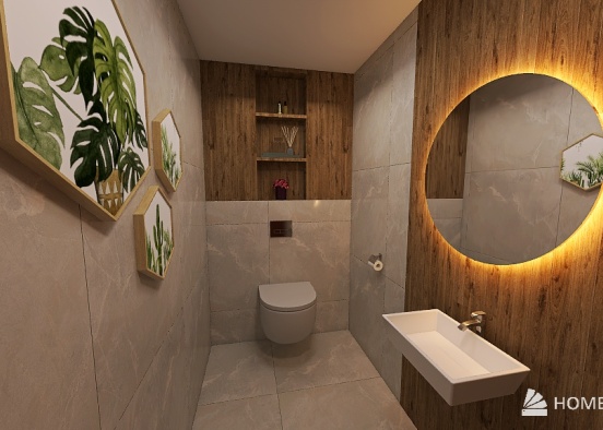 Dom jednorodzinny WC Design Rendering