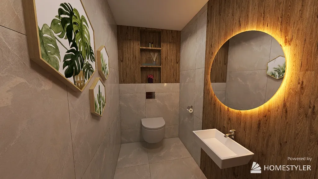 Dom jednorodzinny WC 3d design renderings