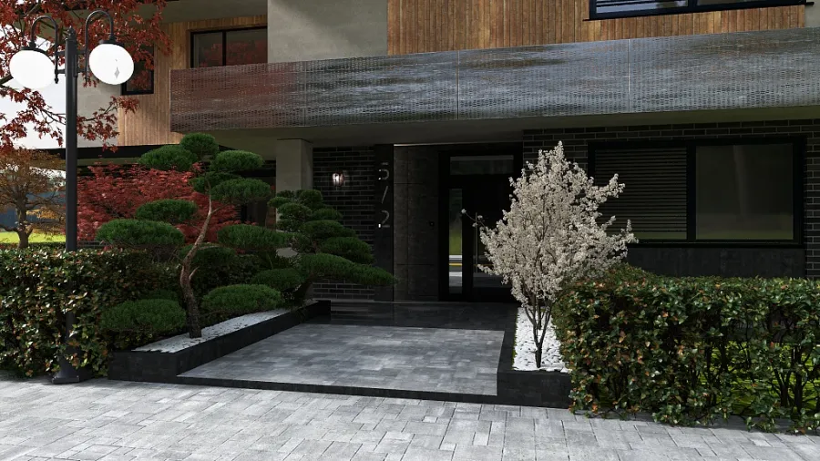 ПРОЕКТ Cottage Japanese motif  1 частина 3d design renderings