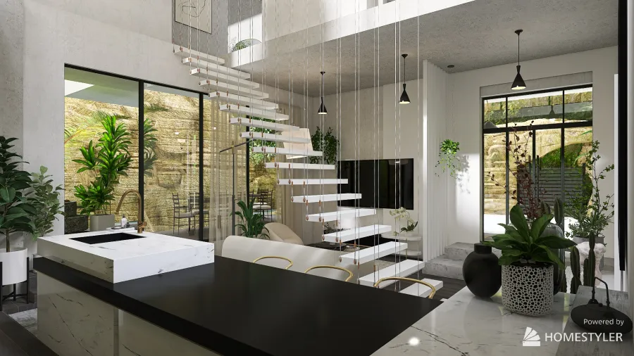 MODERN & TROPICAL HOUSE 3d design renderings