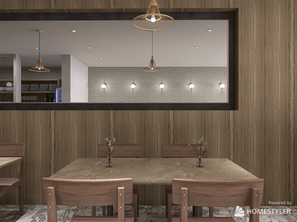 Casual Diner 3d design renderings