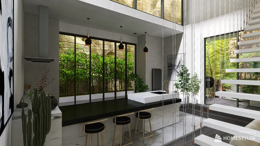 MODERN & TROPICAL HOUSE 3d design renderings