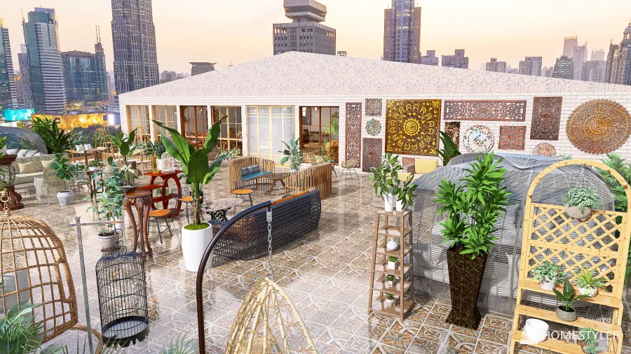 Bohemian Guest House 3d design renderings