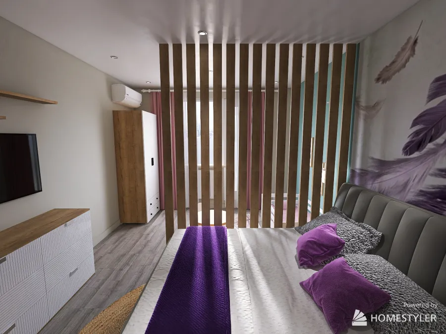 Bedroom and kidsroom I Спальня с детской для Марии 3d design renderings