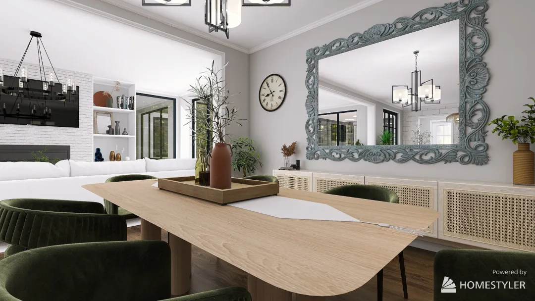 Farmhouse with Bohemian Accent 3d design renderings