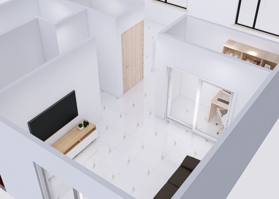 casa 130 m2 con 3 cuartos Design Rendering