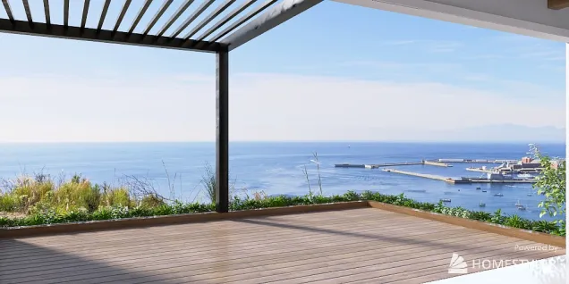 Modern Pergola with bay view