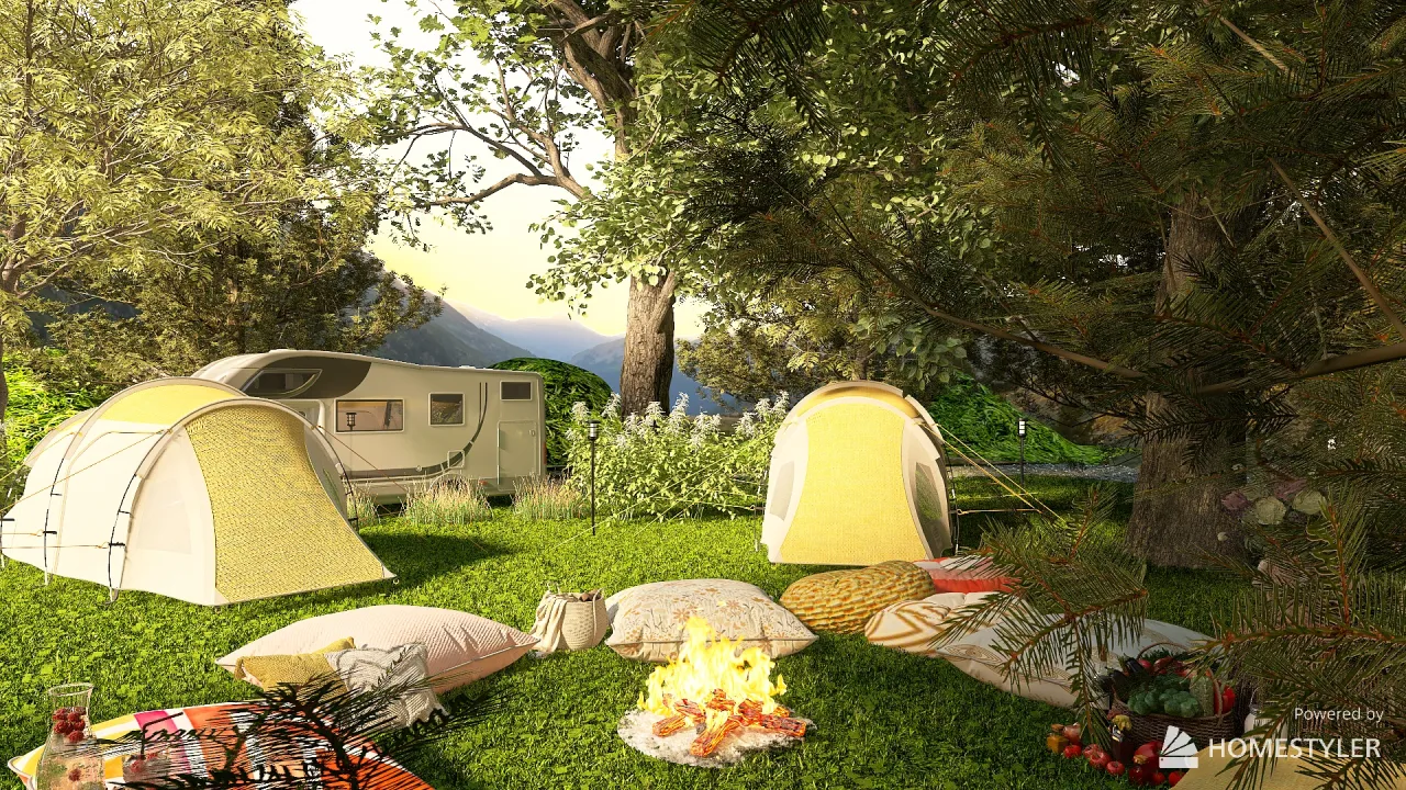 CAMPING 3d design renderings