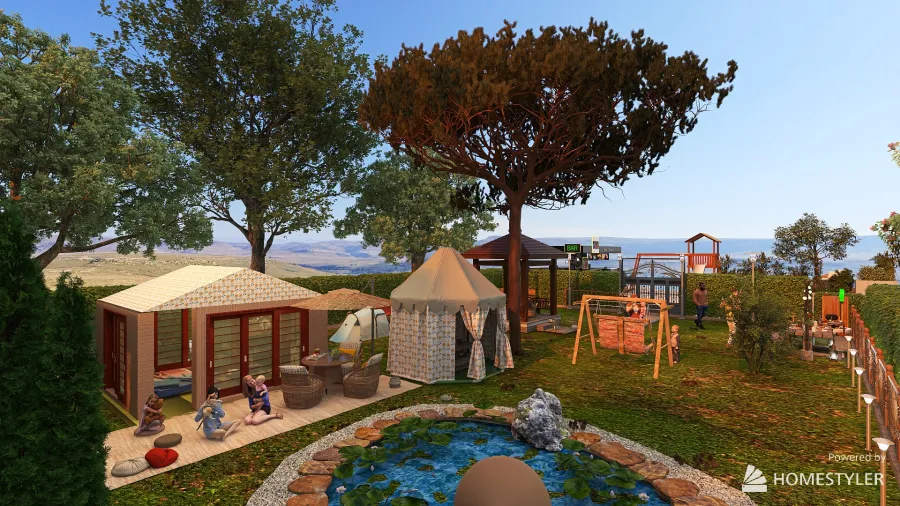 Happy Camping 3d design renderings
