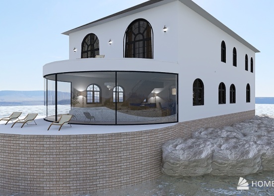 villa en pleine mer Design Rendering