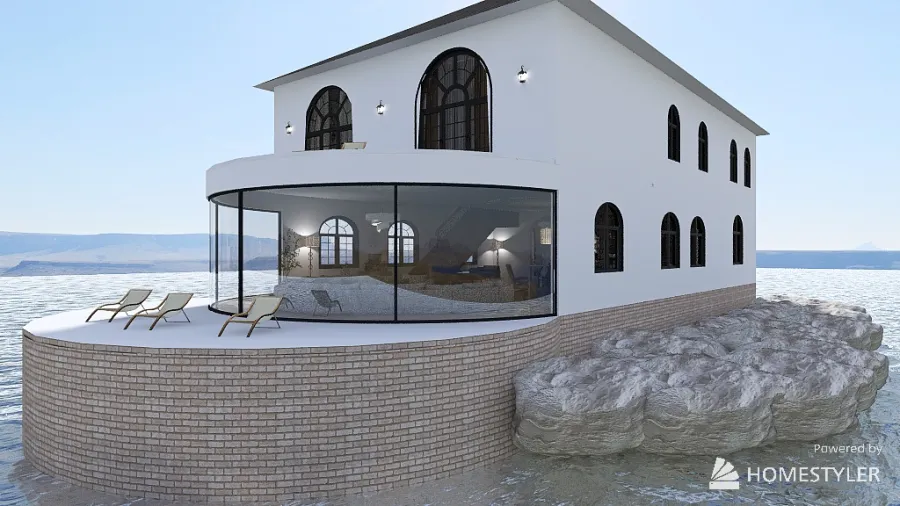 villa en pleine mer 3d design renderings