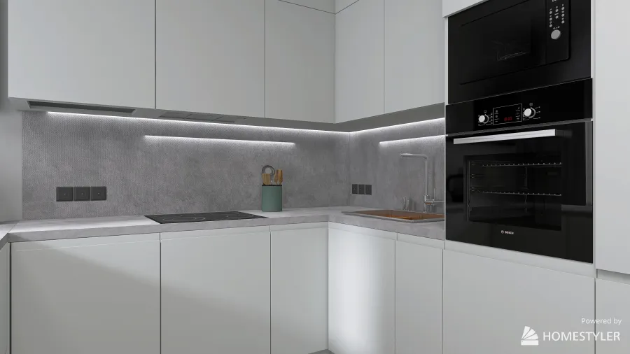 кухня-гостиная 3d design renderings