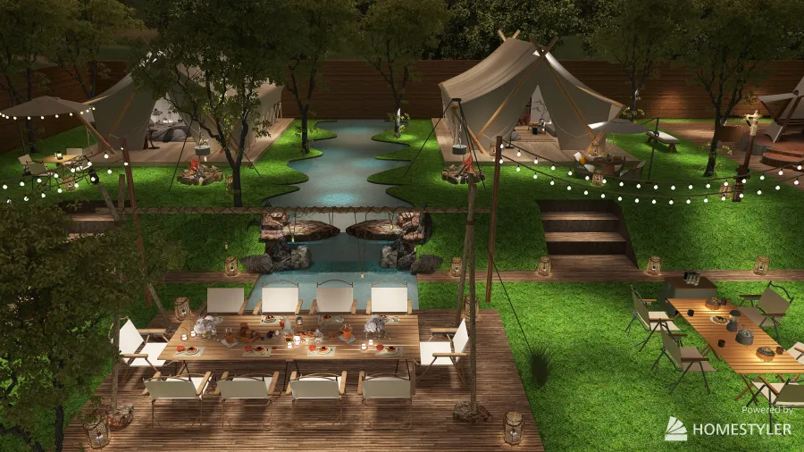 Project: Camping Site 3d design renderings