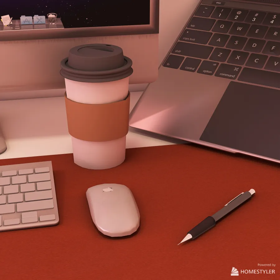 The Home Office 3d design renderings