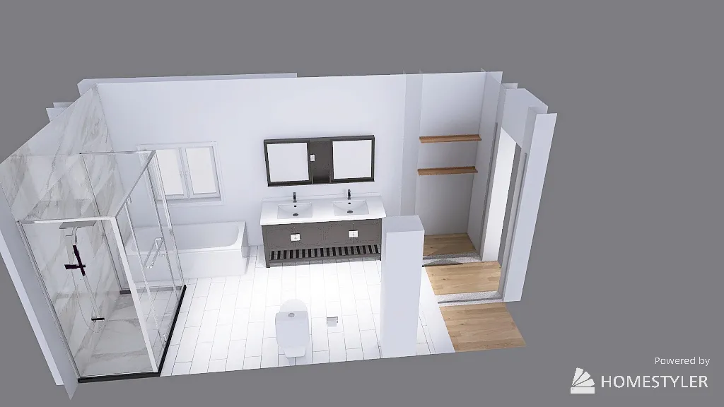 Justin Master Bathroom 3d design renderings