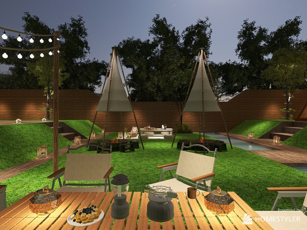 Project: Camping Site 3d design renderings