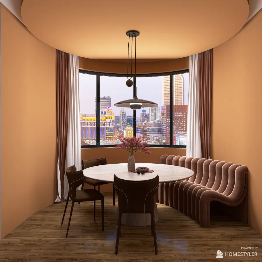 Brown apartment 3d design renderings